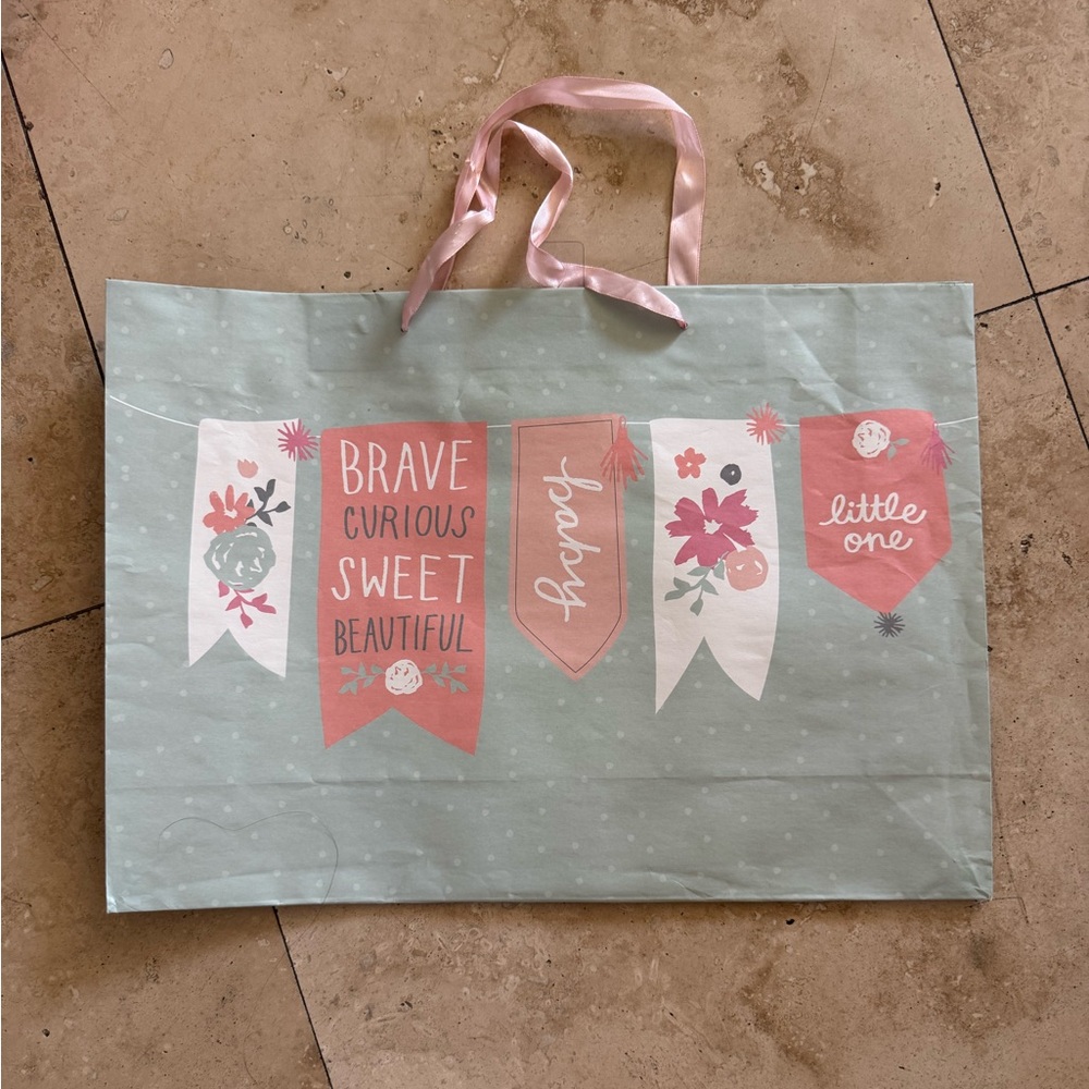 Baby girl baby shower gift bag